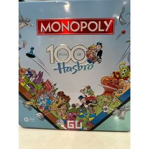 Monopoly 100 Years of Hasbro Anniversary Edition Board Game Collector Tin 2023